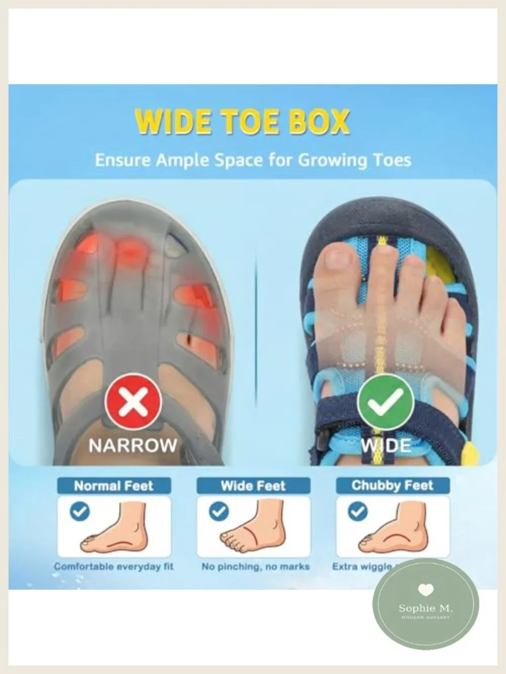 Quick Dry Toddler Water Shoes Non Slip Closed Toe Hook & Loop